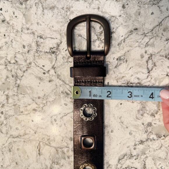 Fossil Belt Leather Multicolor Grommets Ladies Sz S Boho Unique NWOT￼ - Picture 8 of 10